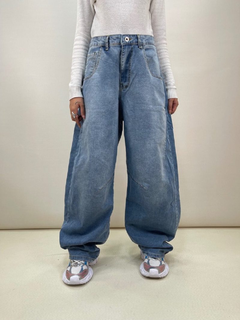 شلوار جین زنانه بالنی آبی