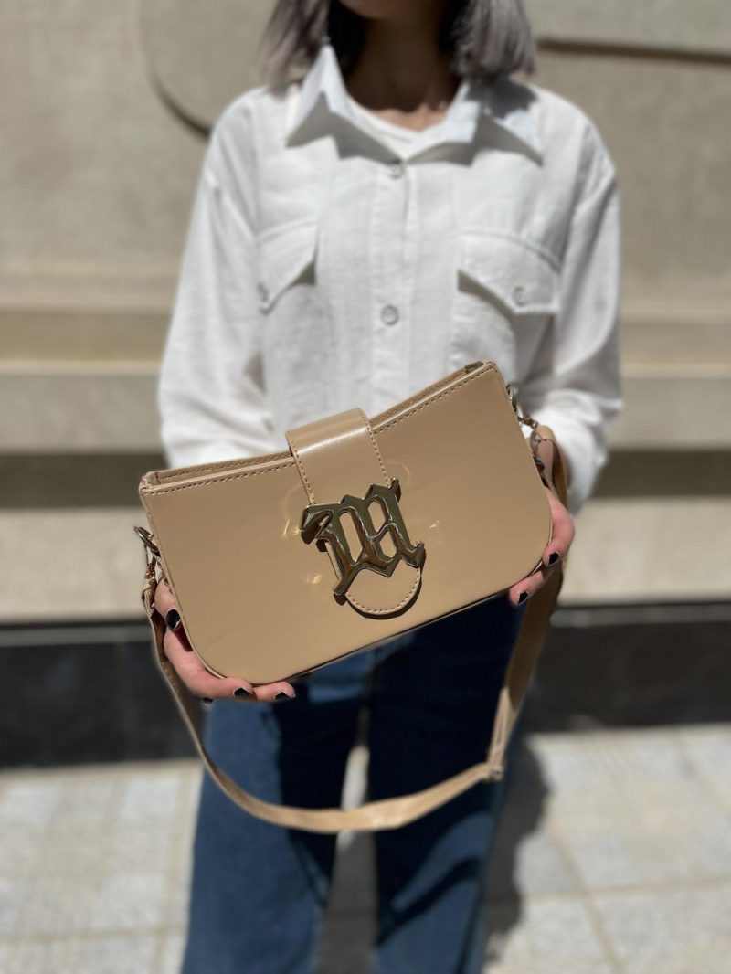 کیف دوشی زنانه رنگ کرم