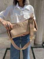 کیف دوشی زنانه پارچه کتان وارداتی