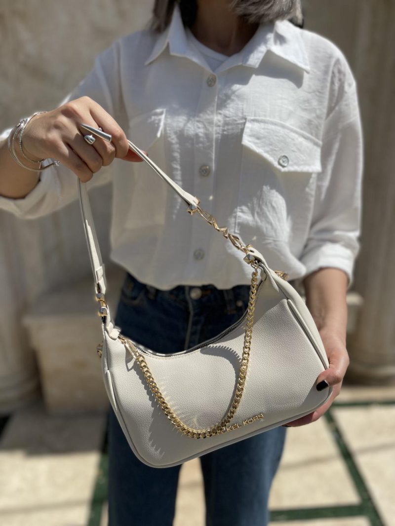 کیف دستی زنانه ام کی کرم رنگ