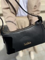 کیف دستی زنانه چرم مشکی رنگ