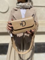 کیف دستی پاسپورتی زنانه کرم رنگ
