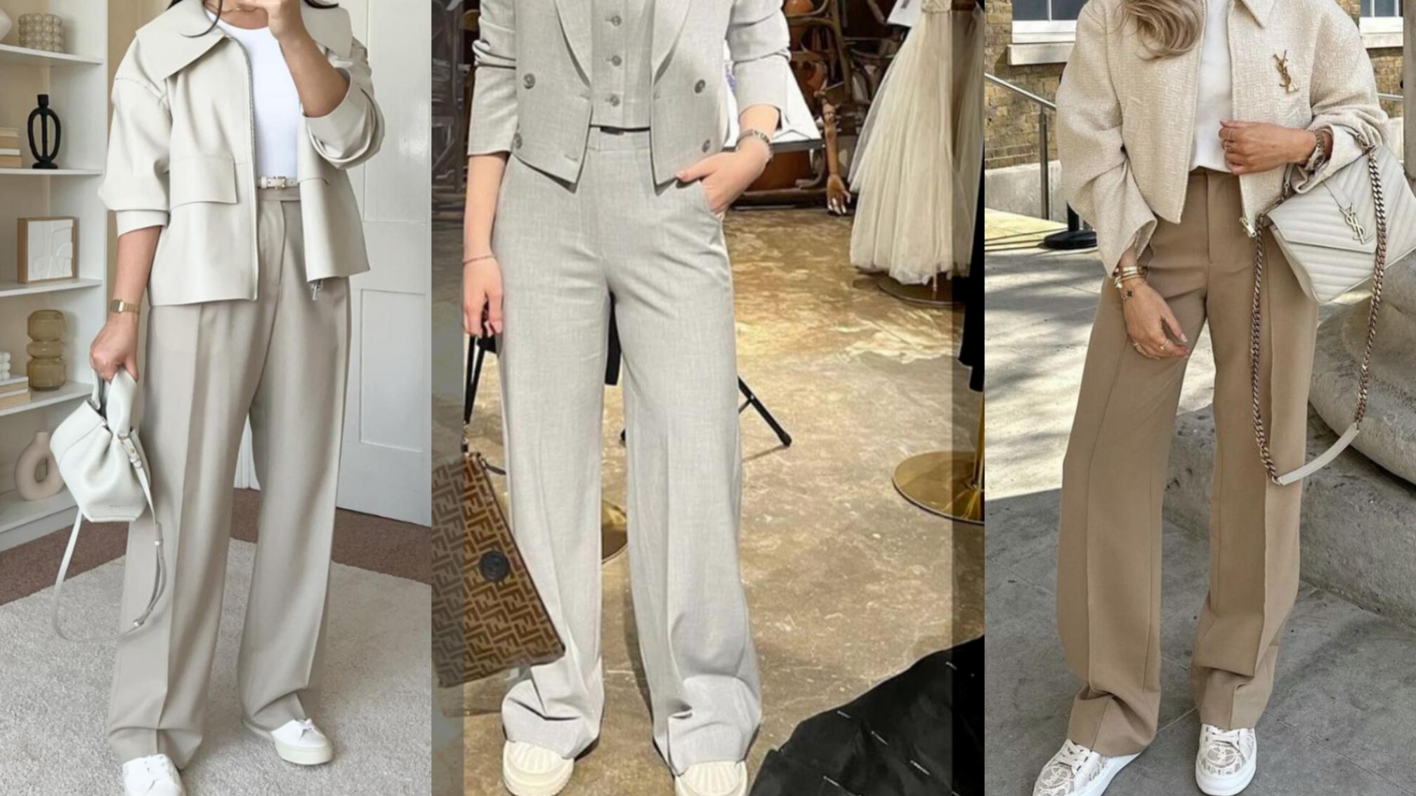 ست کردن شلوار نیم بگ با مانتو