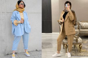 استایل مانتو رسمی با شلوار مام فیت و مام استایل