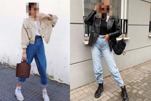 استایل شلوار مام فیت و مام استایل با مانتو