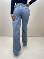 شلوار جین نیم بگ زنانه ابی