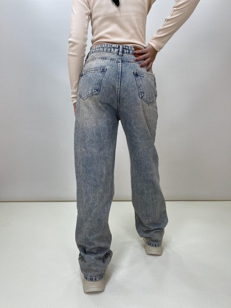 شلوار جین بگ زنانه آبی زارا