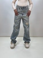 شلوار جین بگ زنانه آبی رنگ زارا