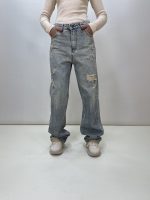 شلوار جین بگ زنانه آبی زارا