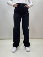 شلوار جین زنانه نیم بگ مشکی