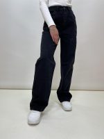 شلوار جین زنانه نیم بگ مشکی