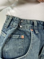 شلوار جین بگ زنانه آبی تینت پارچه وارداتی