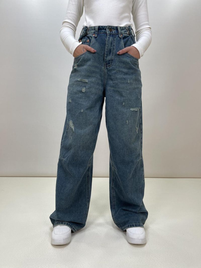 شلوار جین زنانه مدل بگ کد 5003