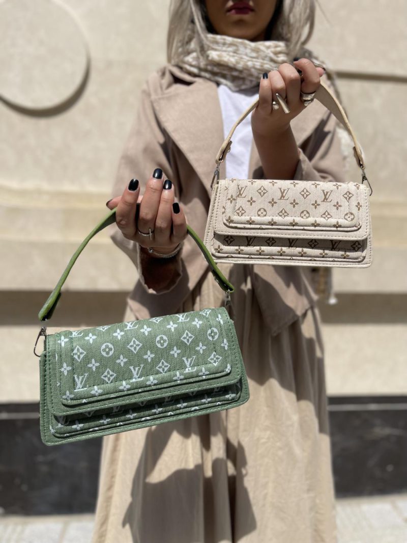 مینی بگ دستی و دوشی زنانه کرم روشن