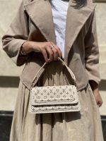 مینی بگ دستی و دوشی زنانه کرم روشن