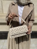 مینی بگ دستی و دوشی زنانه کرم روشن