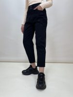 شلوار جین زنانه مام فیت مشکی