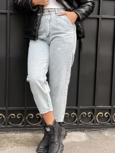 شلوار جین زنانه مام استایل 