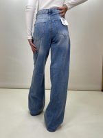 شلوار جین زنانه مدل بگ آبی روشن