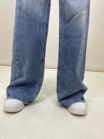 شلوار جین زنانه مدل بگ آبی روشن