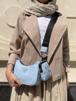 کیف دوشی و دستی زنانه آبی آسمانی