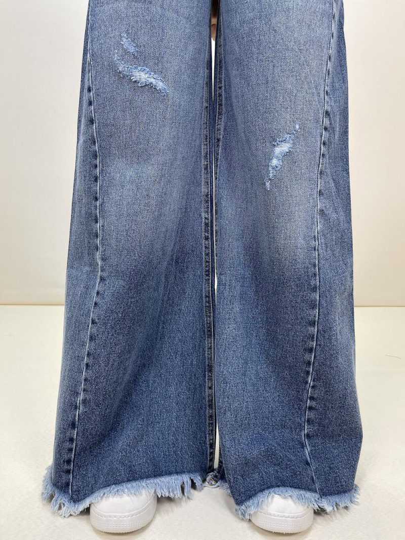 شلوار جین زنانه بگ اسپانیش آبی