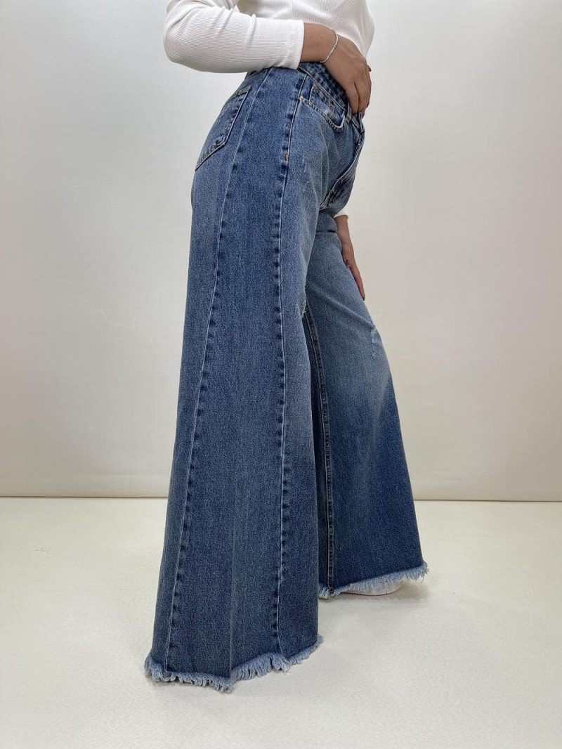 شلوار جین زنانه بگ اسپانیش آبی