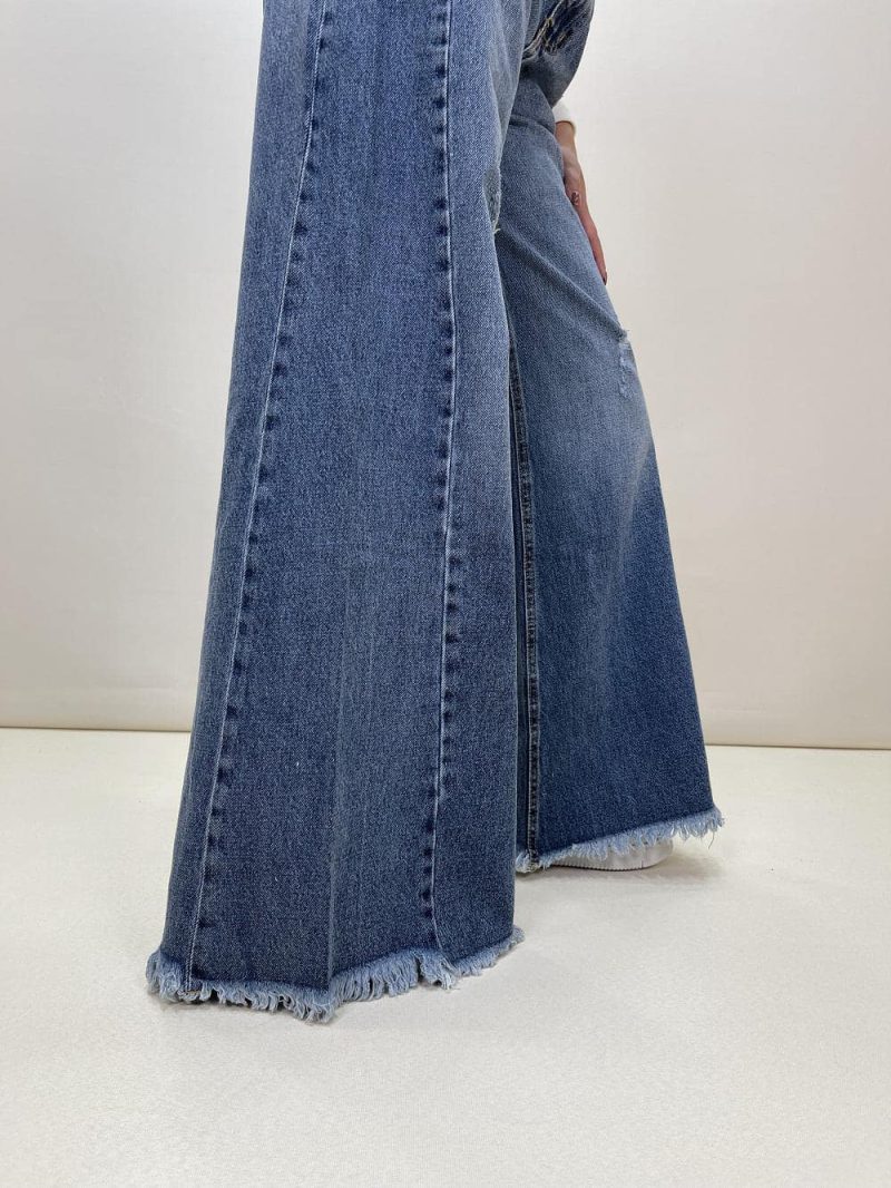 شلوار جین زنانه بگ اسپانیش آبی