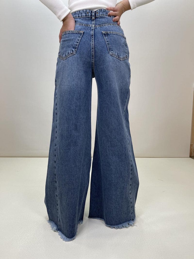 شلوار جین زنانه بگ اسپانیش آبی