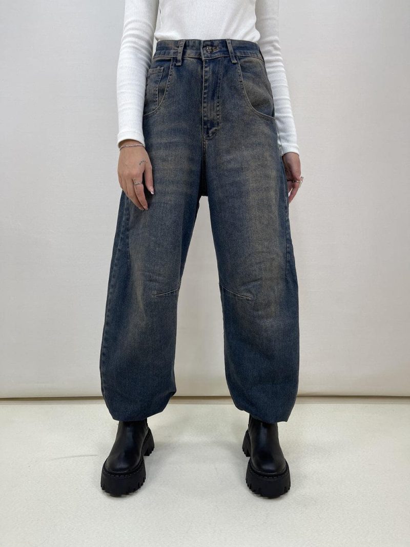 شلوار جین زنانه بالنی آبی