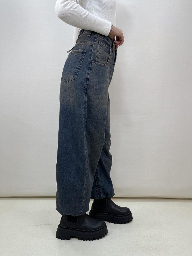 شلوار جین زنانه بالنی آبی