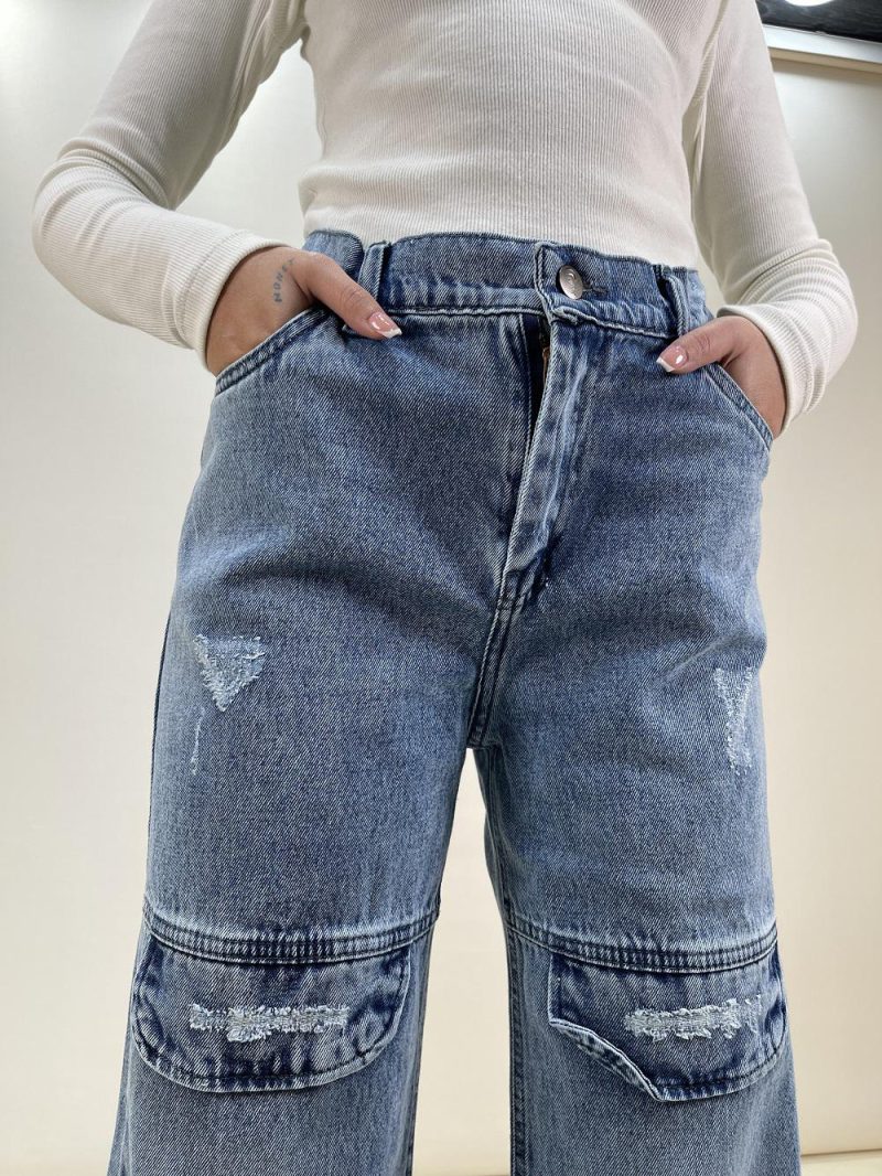 شلوار جین زنانه گارگو آبی یخی