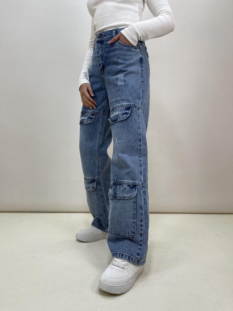 شلوار جین زنانه گارگو آبی یخی