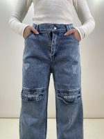 شلوار جین زنانه گارگو آبی یخی