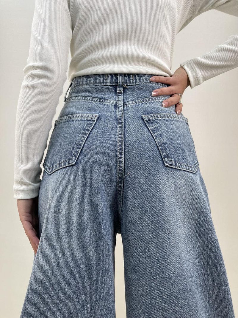 شلوار جین زنانه سوپر بگ آبی