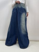 شلوار جین زنانه سوپر بگ آبی تیره