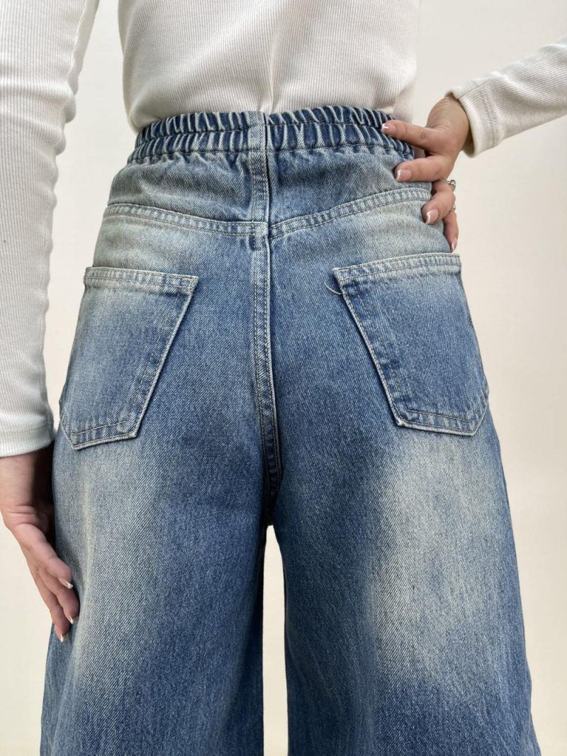 شلوار جین زنانه سوپر بگ آبی