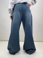 شلوار جین زنانه فول بگ آبی