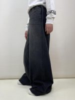 شلوار جین زنانه فول بگ مشکی