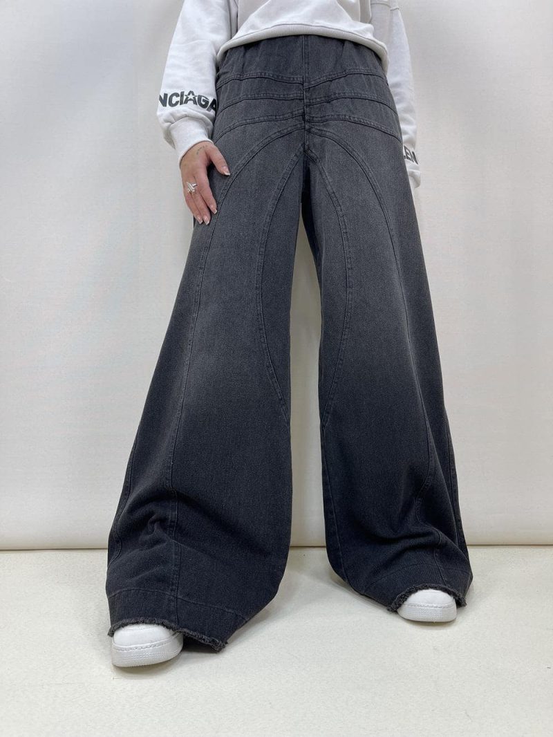 شلوار جین زنانه فول بگ مشکی