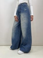 شلوار جین زنانه سوپر بگ آبی