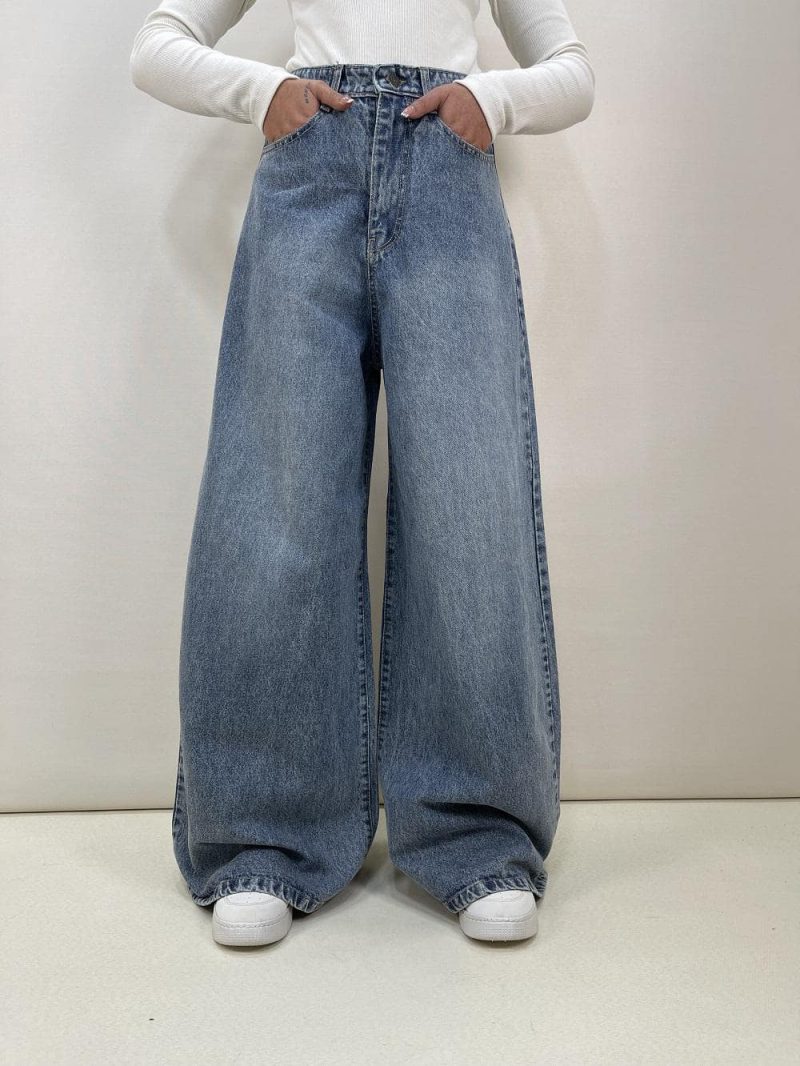 شلوار جین فول بگ زنانه