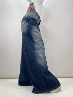 شلوار جین زنانه سوپر بگ آبی تیره