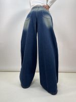 شلوار جین زنانه سوپر بگ آبی تیره