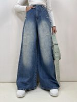 شلوار جین زنانه سوپر بگ آبی