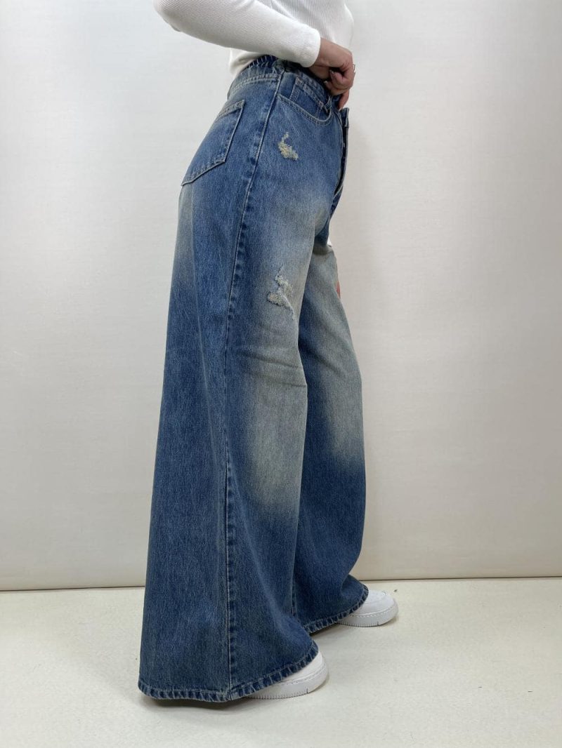 شلوار جین زنانه سوپر بگ آبی