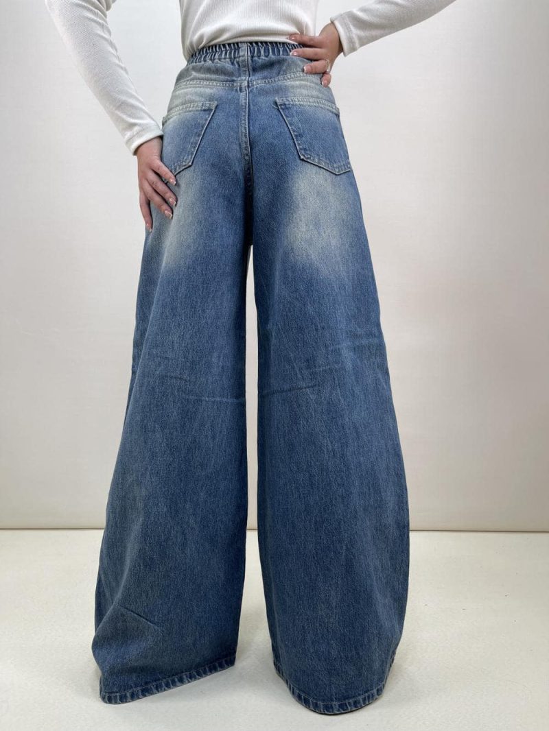 شلوار جین زنانه سوپر بگ آبی