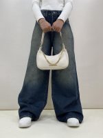 شلوار جین زنانه فول بگ آبی تینت