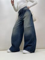 شلوار جین زنانه فول بگ آبی تینت