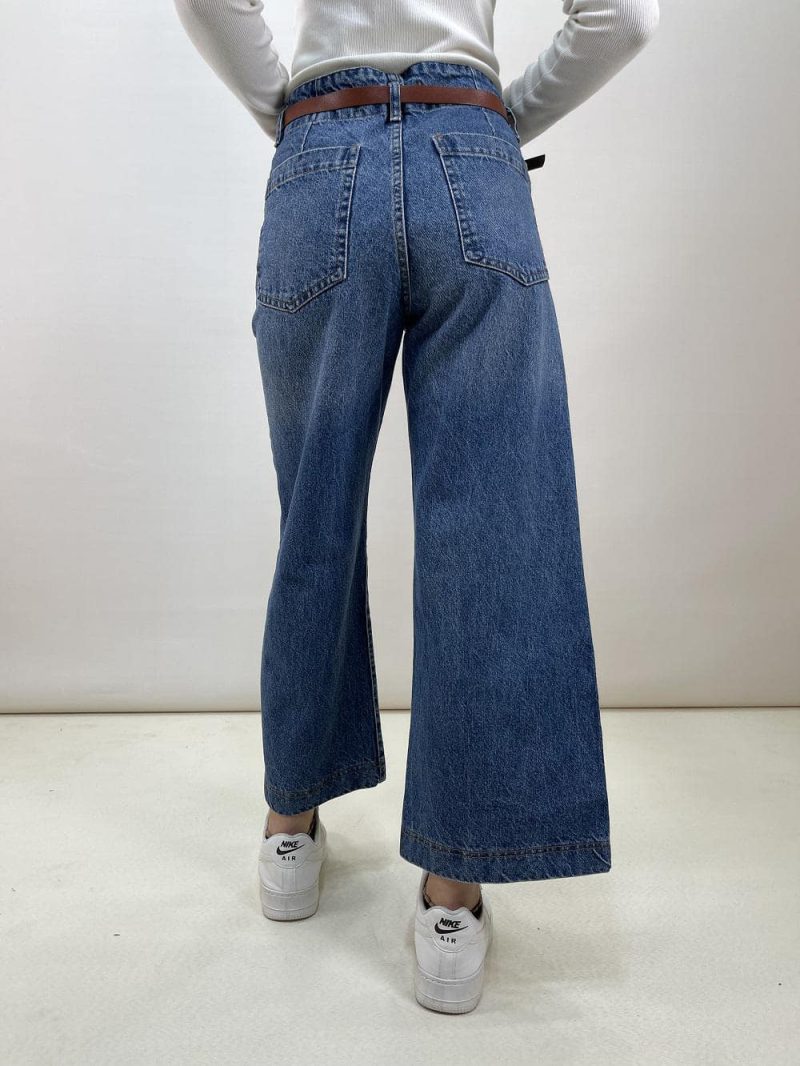 شلوار جین زنانه واید لگ آبی